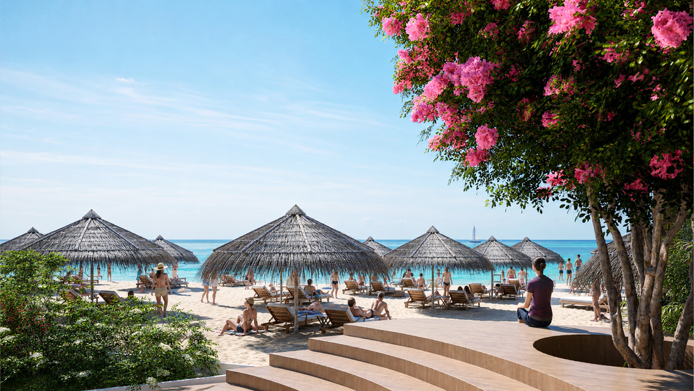 Beachfront leisure area