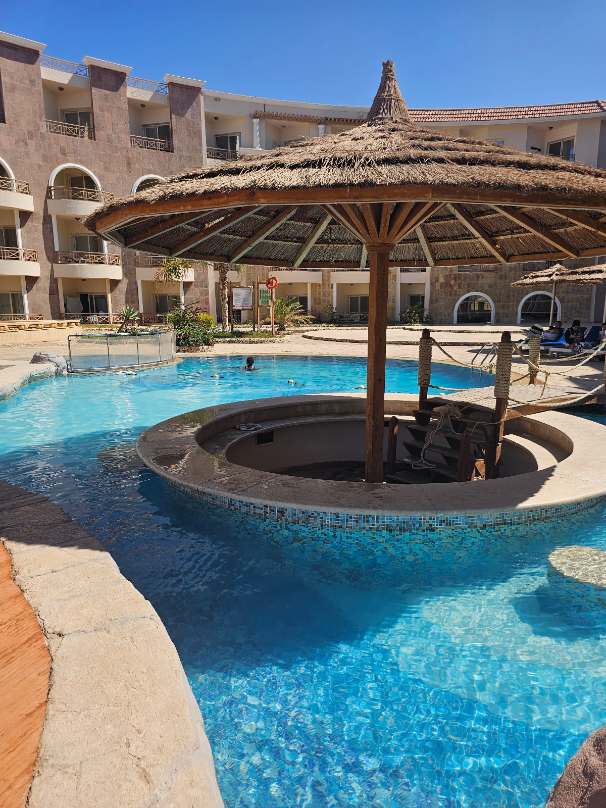 Poolside bar area