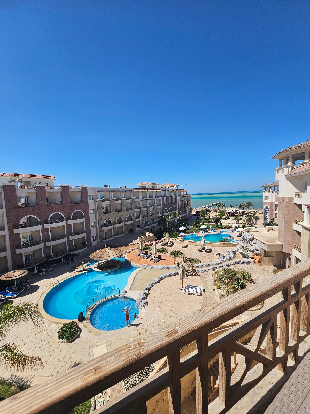 Panoramic resort, pools and sea view