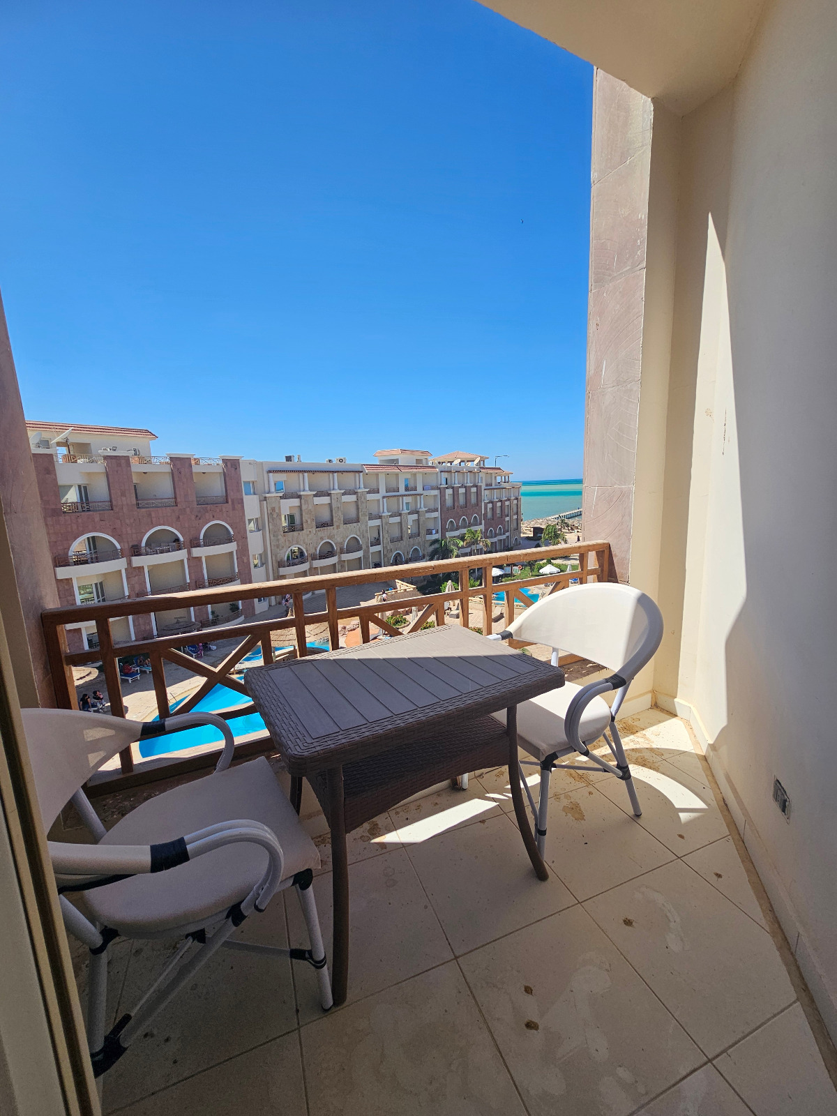 Private balcony and sea view