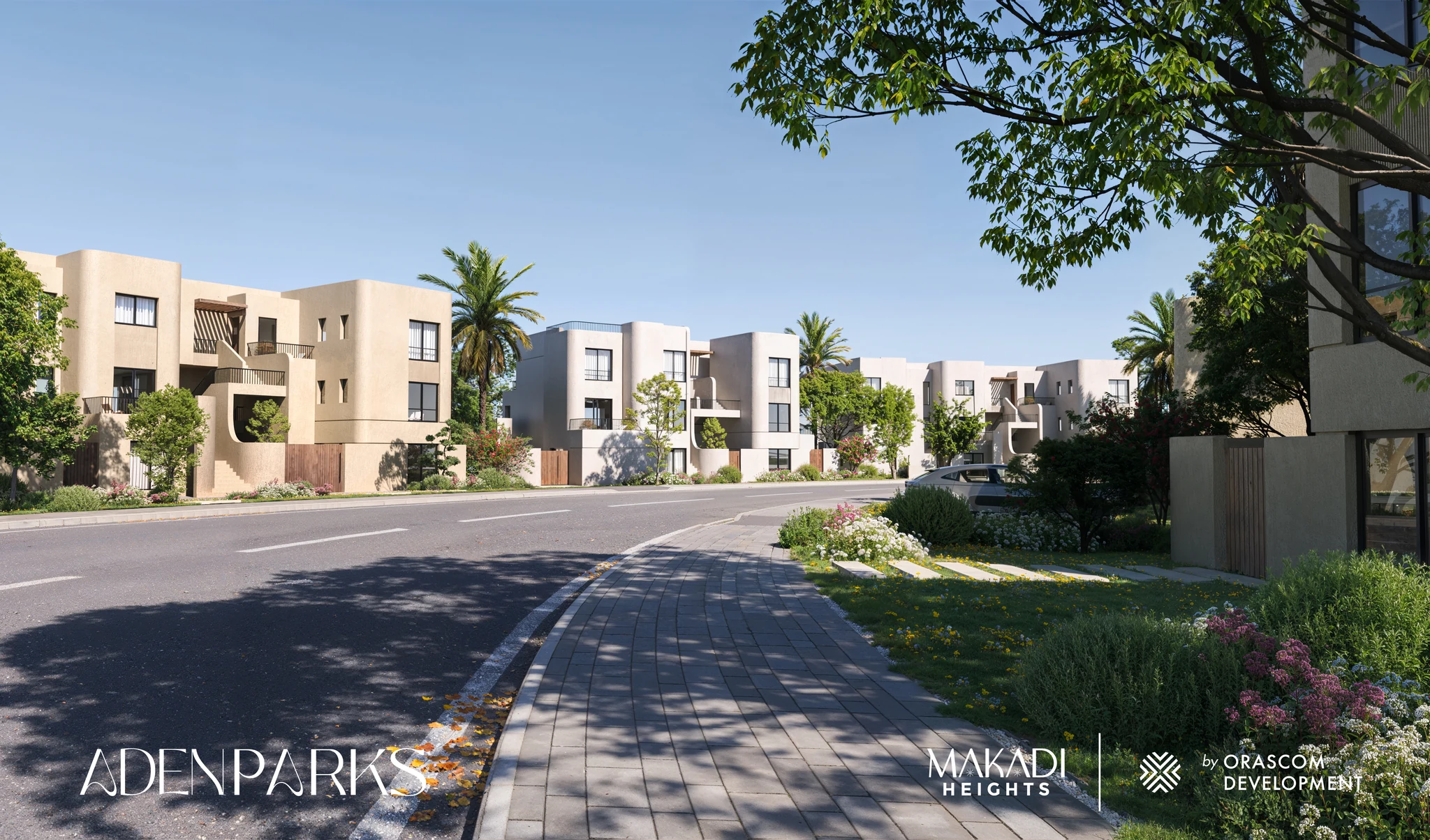 Landscaped residential street