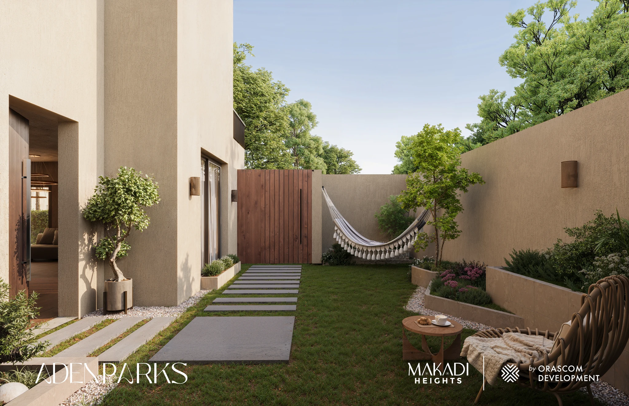 Green entrance courtyard